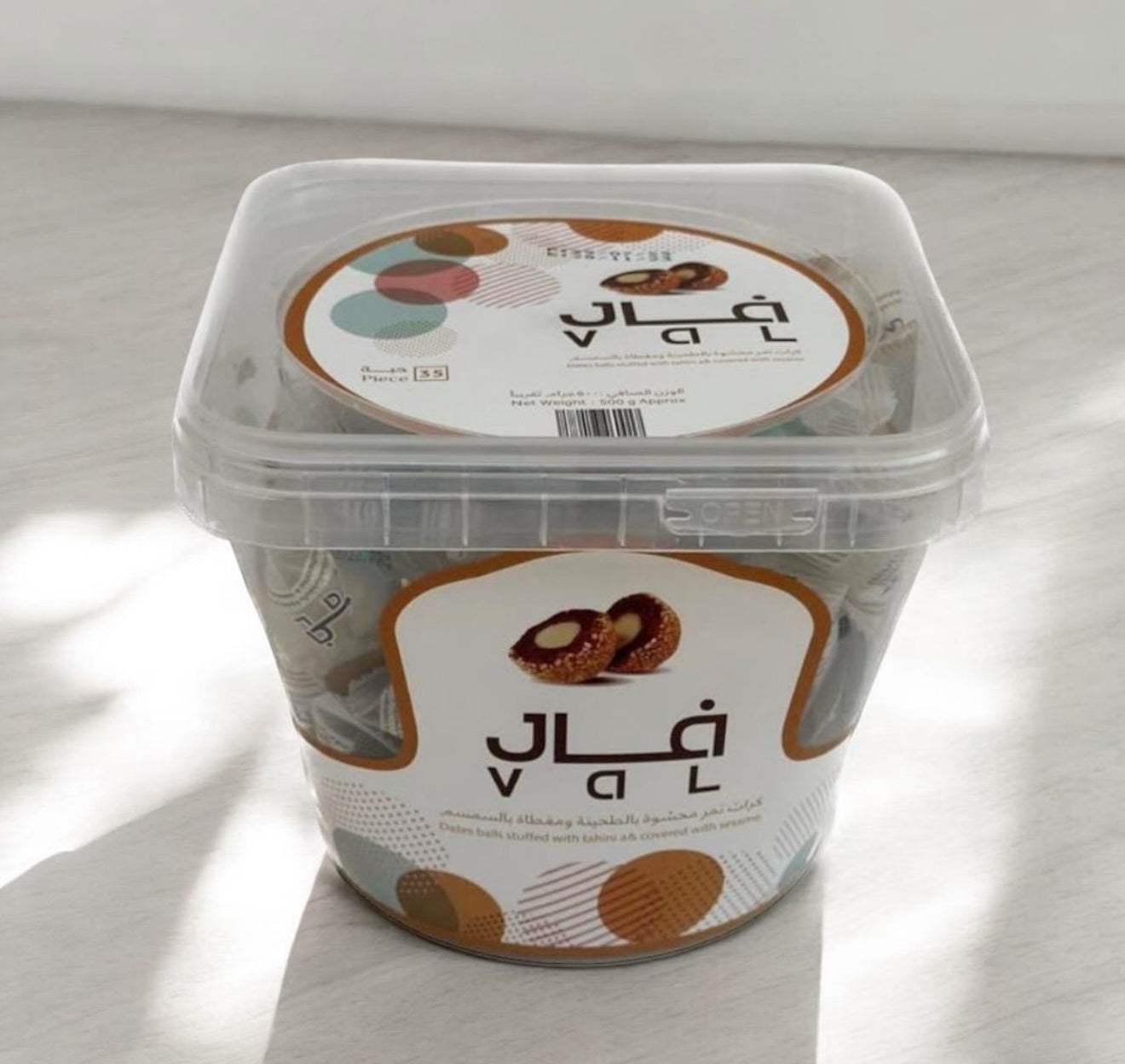 V a L -Dates with Tahini & Sesame